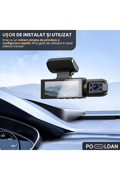 OEM Dual Car Camera, WIFI Connection, Micro SD card 64 GB, Full Monitoring, 4K Ultra HD Resolution