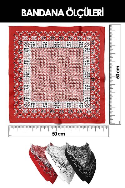 Modabutik B9 Γυναικεία αλυσίδα βιζόν με μοτίβο Bandana Hyl Dg0508-22