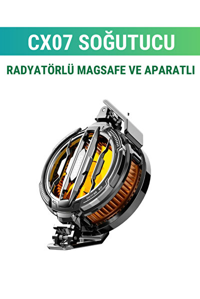 WUNİT Cx07 Telefon Soğutucu Fan 15w Power Radyatörlü Magsafe Ve Aparatlı Tele...