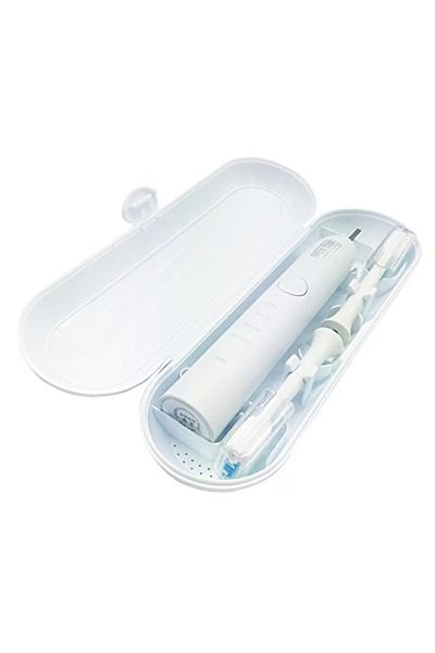 JEWELORA Travel case for an electric toothbrush and 2 heads, White - White