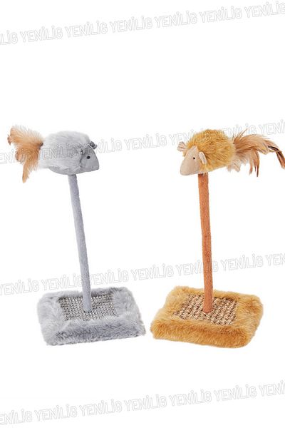 Yenilig Cat Scratching Board with Sound Toy |   Cat Toy with Bell and Mouse |   Nail Shredding and Playground