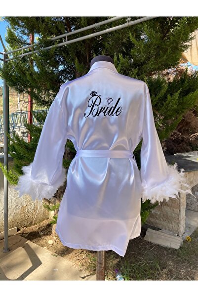 Before To Be Bride Kişiye Özel Kol Tüylü Gelin Sabahlığı