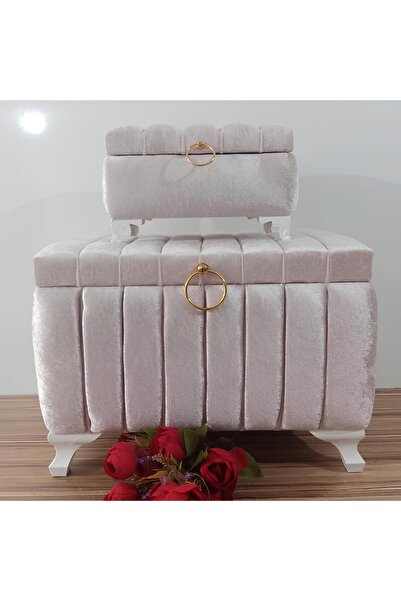 Sandık Dünyası Gelin Sandığı Damat Nişan Bohça Çeyiz Sandık 2li 0312