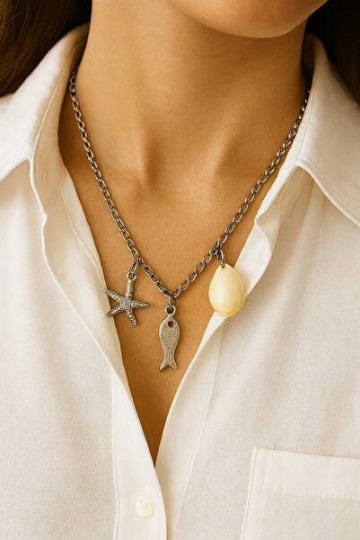 andela قلادة السمك والأصداف ونجم البحر