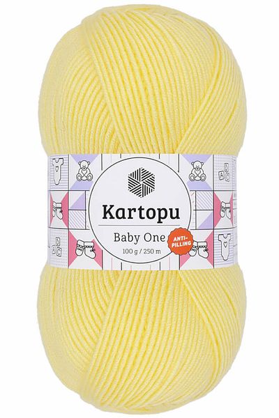 Kartopu Baby One που δεν τρίβεται Baby μαλλί ανοιχτό κίτρινο K331