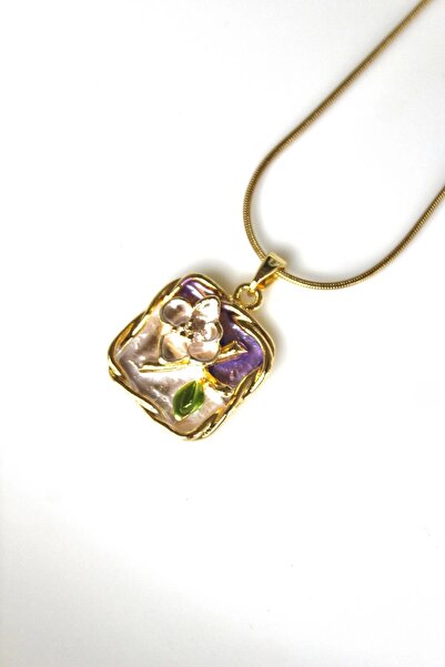 Leo'Stone خمر مربع تويست الحواف الأرجواني زهرة عزر 3D اللوحة تصميم المرأة الص...