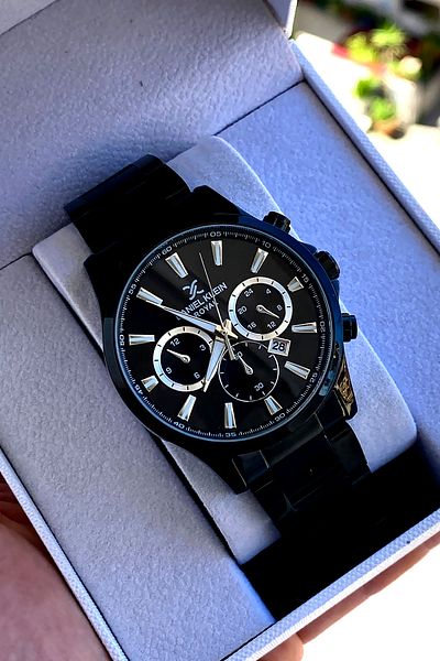 Daniel Klein Father's Day Gift 100% Original Black Steel Cord New Season Men's Watch with Bracelet Gift