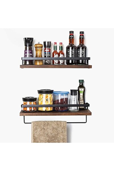 Generic 2-Piece Wall Mounted Floating Shelves Brown