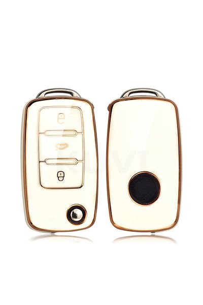 Choice Gold White Hot Tpu Car Remote Key Case Cover For Volkswagen Vw Polo Golf Passat Tiguan Beetle Caddy