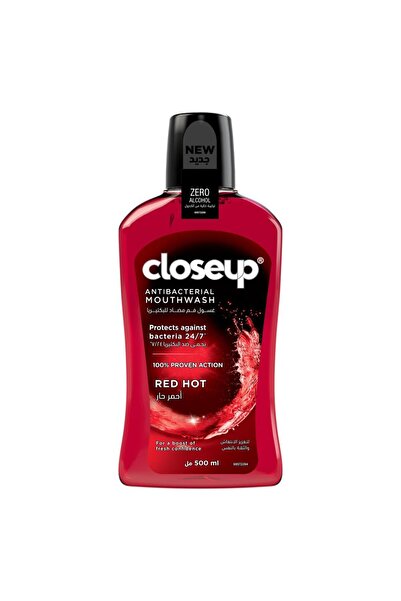 Closeup Red Hot Anti-bacterial Mouth Wash 500 ml 12-hour Fresh Breath & 99% Germ Protection