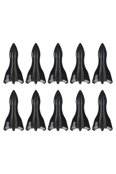 Choice 10pcs Black 10pcs Rear Roof Shark Fins Spoiler Wing Kit Universal Car Roof Spoiler Bumper Spoiler Sh