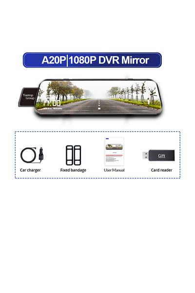 Choice None Only A20p 10 Inch Car Dvr Car Touch Screen Video Recorder Dual 1080p Rearview Mirror Front And