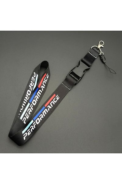 Choice Black 1pcs Black White Performance Logo Lanyard Nylon Printing Emblem Style Keychain For Bmw M Perfo