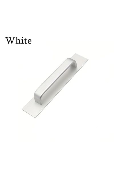 Choice White Self-stick Adhesive Cabinet Handles Stainless Steel No-drilling Easy Installation For Cabinet