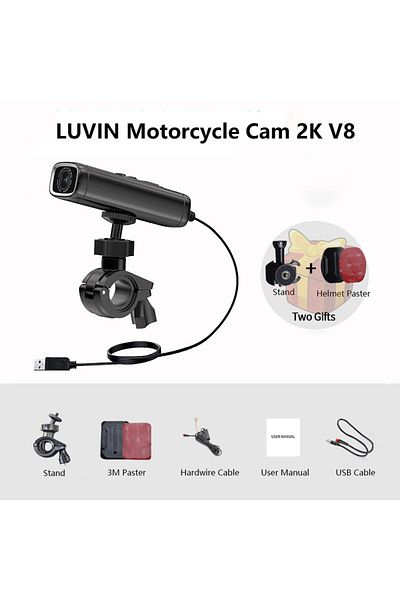FreedConn V8 Motorcycle Camera Dash Cam Moto Dvr 1440p Video Recorder Wifi App Waterproof 2k Recording Night V