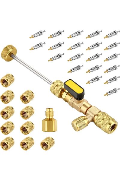 Choice Set 3 2022 R410a R22 Valve Core Remover Installer Tool With Dual Size 1/4 & 5/16 Port For R404a R407