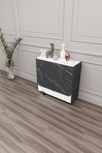 İGEMTASARİM YEMEK MASASI MUTFAK MASASI ÇOK AMAÇLI KATLANILABİLİR 4 TABURELİ MASA