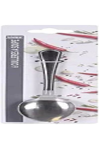 Chefline Hammered Stainless Steel Tea Spoon, 6 Pcs Elegant & Durable Cutlery