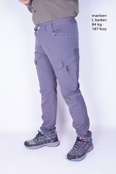 Nikbin Tactical Tactical Pants Outdoor Cargo Pocket Lycra (Summer)-Grey