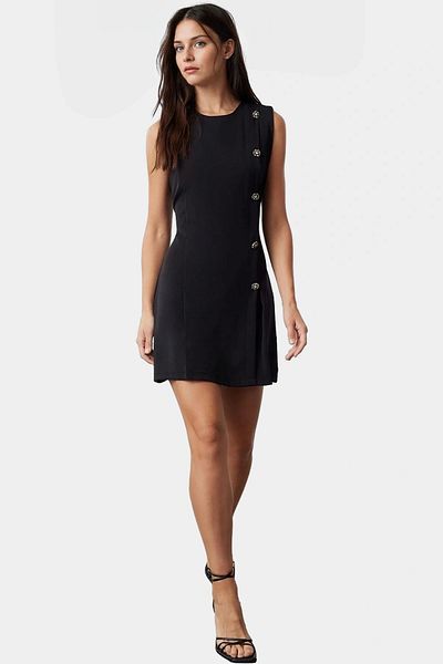 PayBuy A Line Short Sleeveless Mini Dress Woven Polyester Stork Fabric Comfortable Use