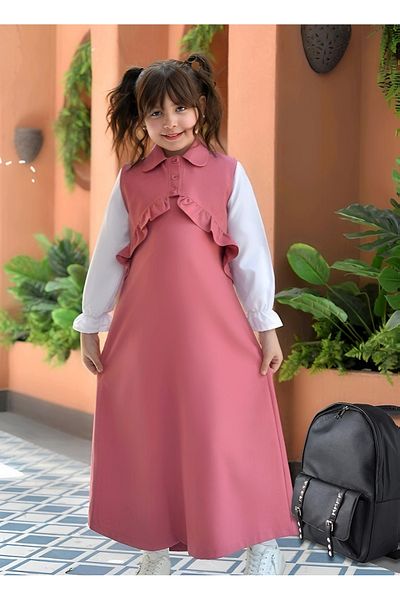 Way Distinctive color girls' school apron