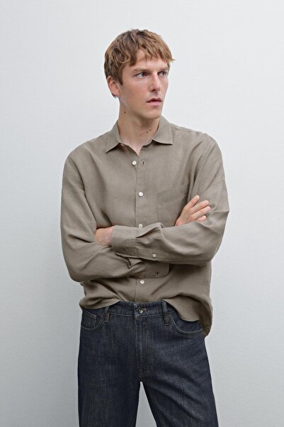 Massimo Dutti Cep detaylı regular fit gömlek