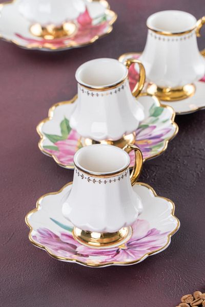 ACAR Hxf-22-0208 Sofiya 6-Person Coffee Cup Set Mixed