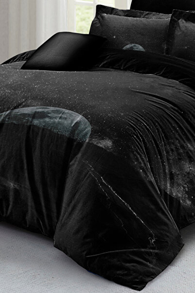 PerlaSera Постільна білизна - двоспальна, щільна тканина, бавовняний сатин, 3D спеціальний дизайн, Dark Moon