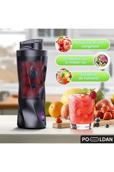 OEM Professional Portable Blender, High Power, Fast Mixing, 6 Stainless Steel Blades, Smoothie