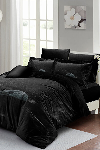 MonoHome Σετ κρεβατοκάμαρας Βαμβακερό σατέν διπλό 3D Digital Dark Moon