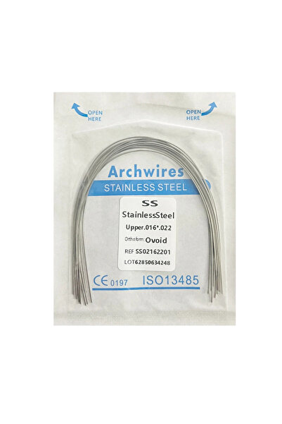 Choice 16 × 22 سلك قوس الأسنان العلوي من الفولاذ المقاوم للصدأ، 10 قطع/عبوة، ...