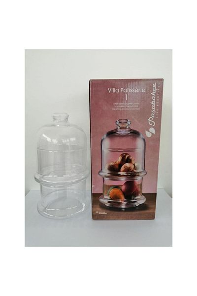 Paşabahçe Patisserie 2 Tier Glass Cookie Sugar Bowl