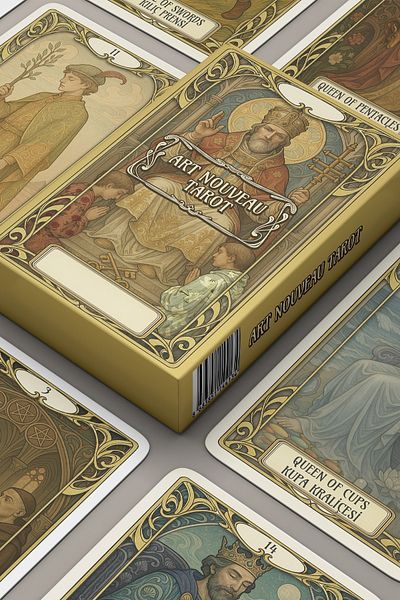 SPELT 78 Cards Golden Art Nouveau Special Design 12X8 cm Classic Tarot Deck Tarot Cards
