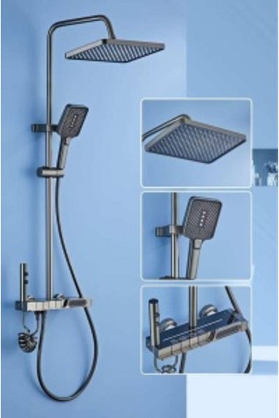 ZanaCasei Smart Shower Column – Premium Rain, Intelligent Thermostat, LED, 360° Rotation, 4 Water Jets