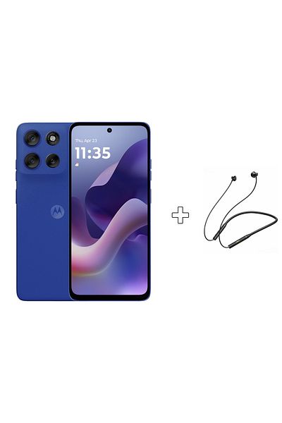 Motorola Moto G56 Dual Sim 5g Pantone Dazzling Blue 12gb Ram 256gb With Remax Wireless Neckband-uae Version