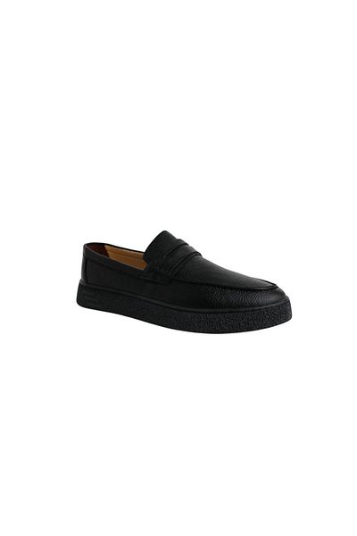 Greyybull Shoes Μαύρα ανδρικά παπούτσια casual από γνήσιο δέρμα, παπούτσια Loafer, ελαφριά παπούτσια