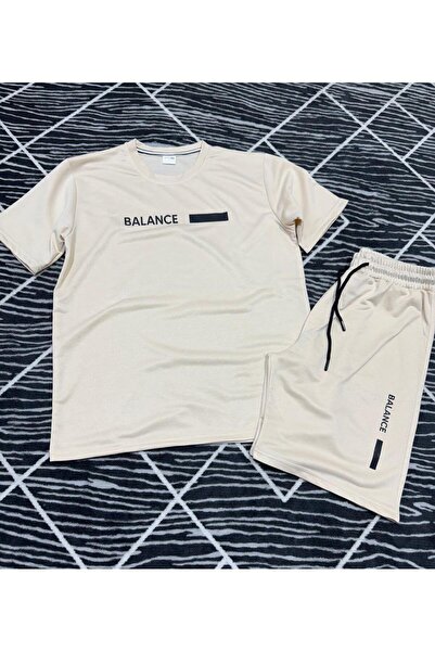 TUWAN sport Printed T-Shirt & Shorts, Side Pocket Drawcord Adjustable Sweat-W...