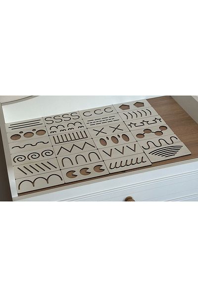 Bellacasa 24-Piece Line Work Set, Educational Toy, Montessori Educational Toy, Motor Intelligence Toy
