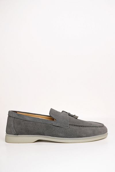 Greyybull Shoes šedé mokasíny pánské boty-letní kožené pánské boty
