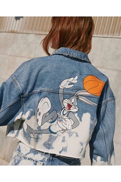 VibeGaia Къса гащеризон с деним Bugs Bunny