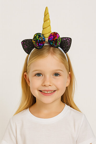 Motebarn Wear Дівчача корона з рожевим стрічкою і єдинорогом