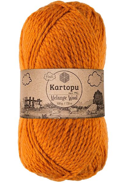 Kartopu Melange Lông Wool Φόρεμα Μαλακό K1854 Mustard