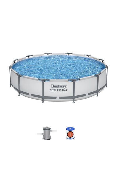 BESTWAY ® 56416 Steel Pro Max™ Yerüstü Prefabrik Havuz Seti 3,66 M X 76 Cm