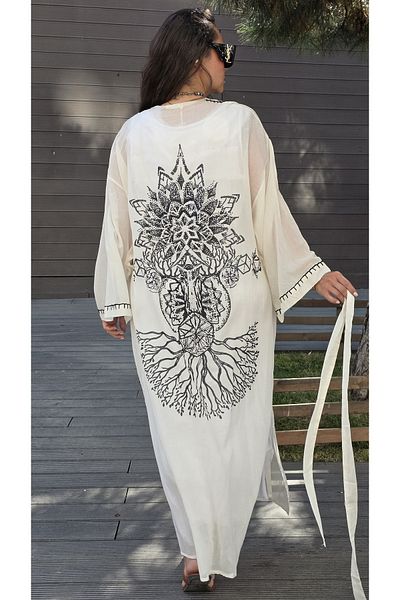 Park Moda Kimono Flower of Life Pattern Cotton