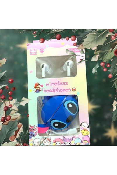 Generic Wireless Bluetooth Headset in-ear Long-Lasting High-Value Cute Small Headset (Stitch Bluetooth Heads