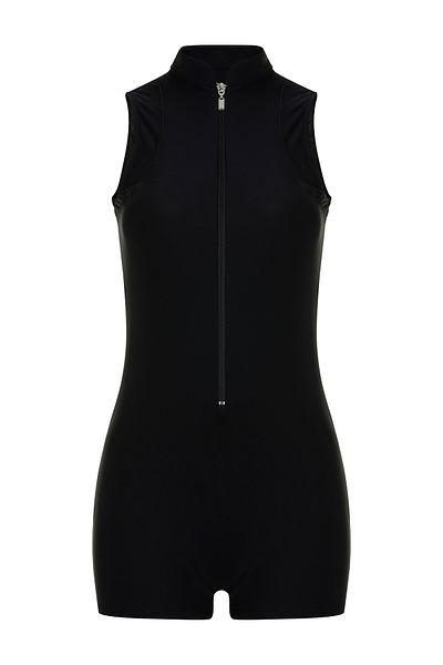 REMSA Zippered Swimsuit with Black Shorts 1860