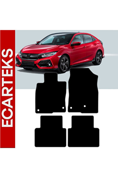 Genel Markalar Honda Civic (FC5 2016-2021) Uyumlu Velur Halı Paspas ( Özel An...