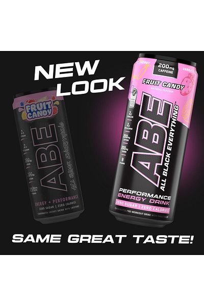 applied nutrition Abe Pre Workout Cans, Energy Performance Drink, Fruit Candy, Pack of 24 Pieces