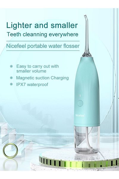 Nicefeel Dental Rinser FC3841 – Portable Rechargeable Water Flosser, 100ml Tank, IPX7 Waterproof, Cordless