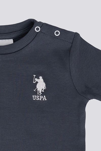 U.S. Polo Assn. Set of 2 Long Sleeve for Baby Boy - Smoked